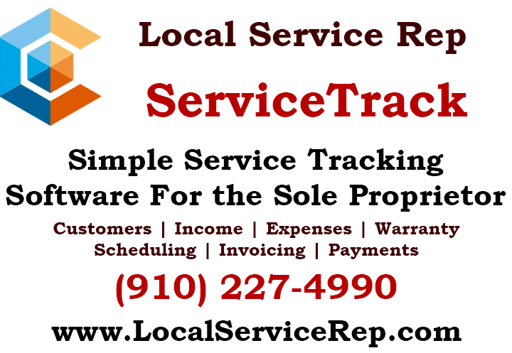 ServiceTrack | Service Tracking Software for the Sole Proprietor | Local Service Rep | Rock Local Media group | Pender Advertiser - Buy | Sell | Market | Advertise | Web Design | SEO